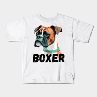 Boxer dog Design for dog lovers Kids T-Shirt